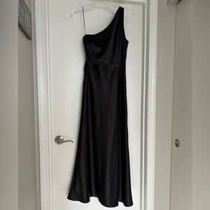 Birdy Grey Kira Shiny Satin black dress